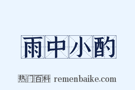 雨中小酌是什么意思的图片